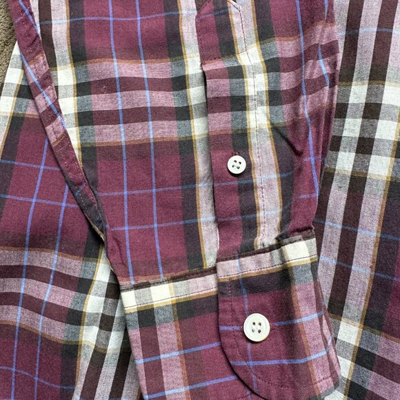Vintage Chaps Ralph Lauren Plaid Button Down Shirt Men’s Large - Picture 5 of 6